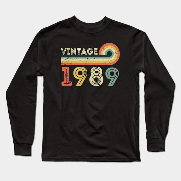 Vintage 1989 Long Sleeve T-Shirt by MEDtee